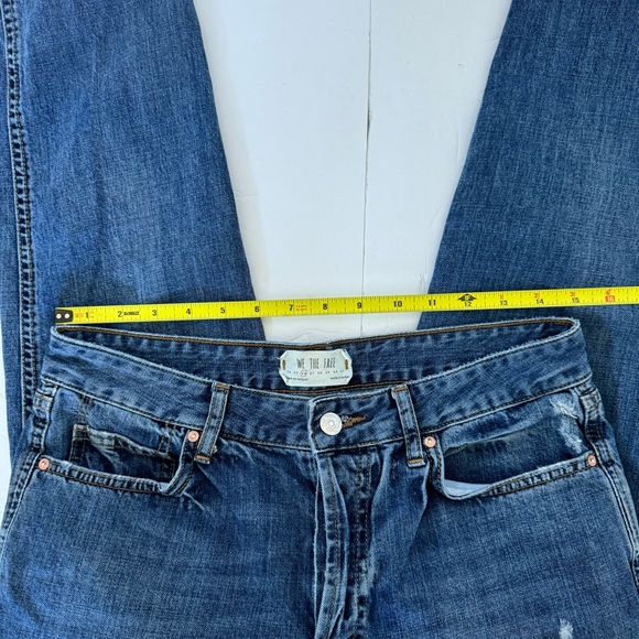 Free People Boyfriend Distressed Raw-Hem Stretch Skinny Jeans woman’s size 26 - Picture 5 of 8